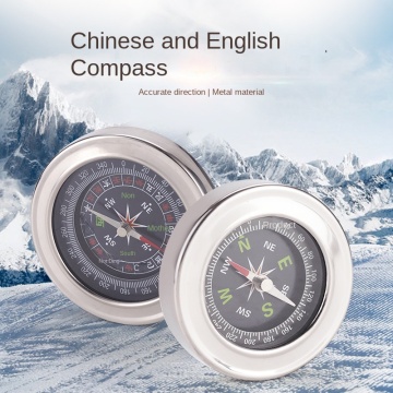 Kompas Cina &amp; Bahasa Inggeris Stainless Steel 60mm - Bekalan Pengajaran Luaran Langsung Kilang Langsung