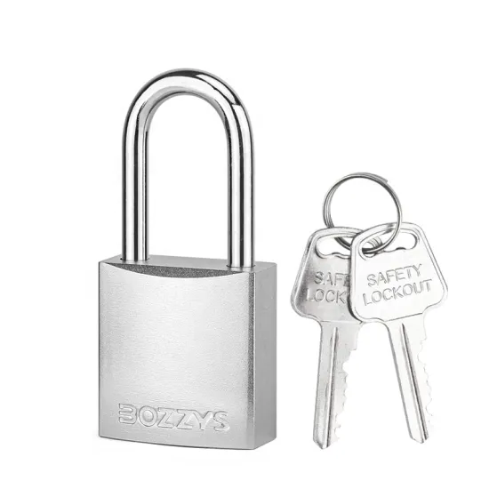 BOZZYS Compact Anodized Aluminium Padlock with Steel Shackle for Lockout/Tagout