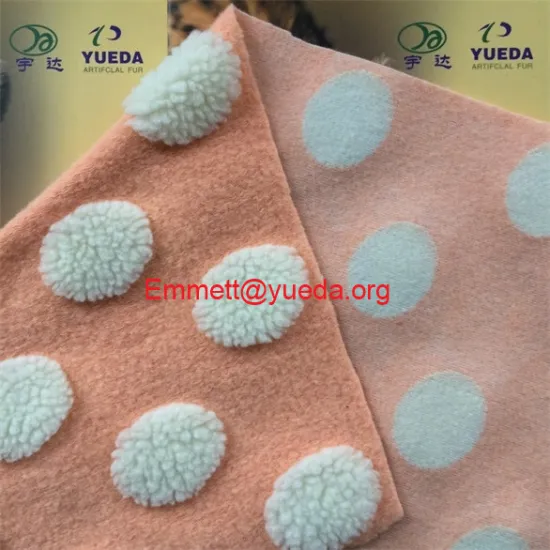 100% polyester egg polka stereo jacquard design pint pattern boiled wool knit fabric