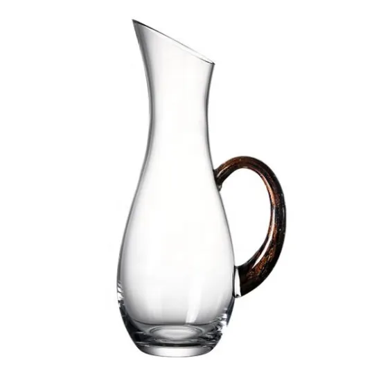 modern elegant crystal decanters with handle