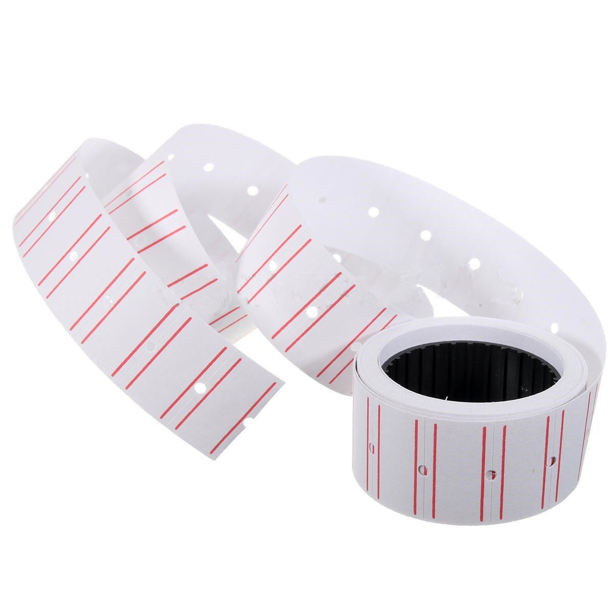 10PCS Adhesive Price Labels Paper Tag Price Label Sticker Single Row For Price Gun Labeller Suitable For Grocery 21mmX12mm