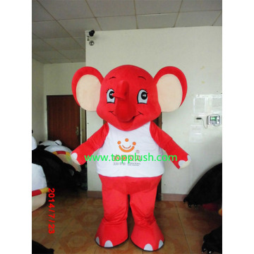 Red Elephant Mascot Costume