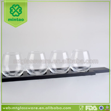 FDA stemless Wine GLass Cup with MDF Serving Tray                        
                                                Quality Choice