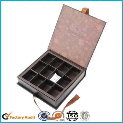 Book Shape Black Chocolate Cavity Box