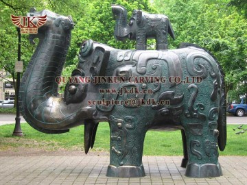 China sculpture bronze sculpture elephant Garden Statue