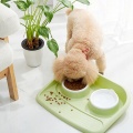 Mangeoire à eau et à nourriture pour chien avec tapis antidérapant antidérapant pour animaux de compagnie bol pour chat surélevé