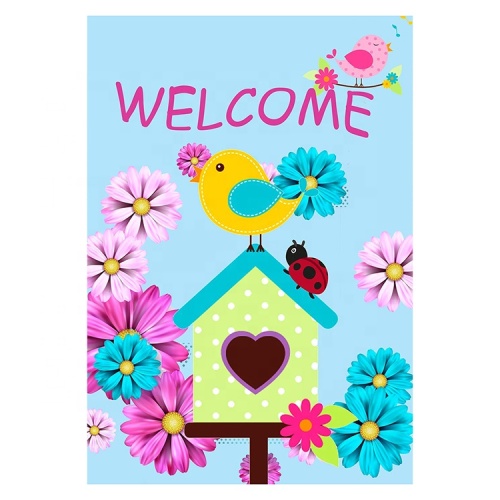 New design custom printed decorative outdoor garden flag