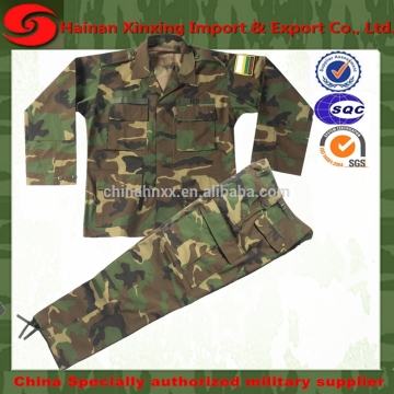 Ripstop woodland camo military uniform