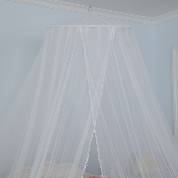 Children Circular Bed Canopy With Decorative Beads
