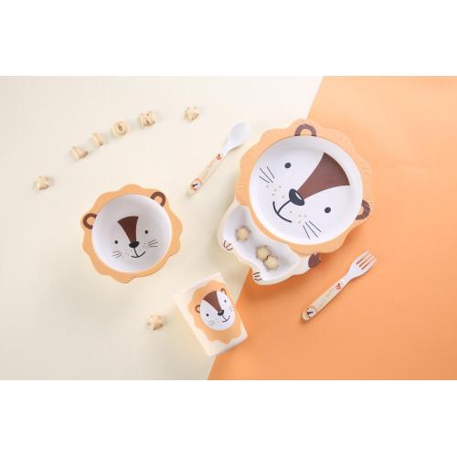 5pcs plastic kids dinnerware set