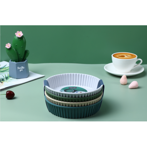 melamine round deep serving tray