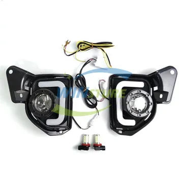 12V LED Daytime Running Lights (DRL) Fog Lamp Kit for Toyota Hiace 2014-2018: U-Shaped Light & HIA-C001 Quantum KDH200 Car Parts