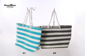 stripe paper cloth bag shoulder bag tote bag