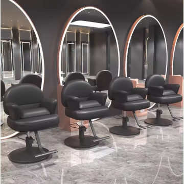 Grauer Friseurstuhl Multi -Funktion Salon Möbel liegenden Friseurstuhl Verstellbarer Goldener Schönheitssalon Stuhl