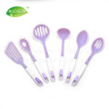 Set di utensili da cucina in silicone con manico in plastica a 6 pezzi