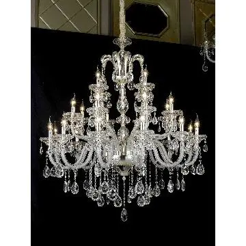 FRENCH PROVINCIAL VINTAGE CHANDELIER 24 LIGHT with CRYSTALS
