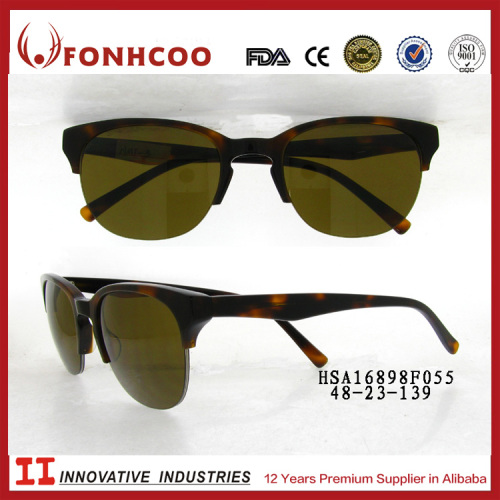 FONHCOO Wholesale Custom Logo Top Quality Leopard Frame Handmade Acetate Sunglasses