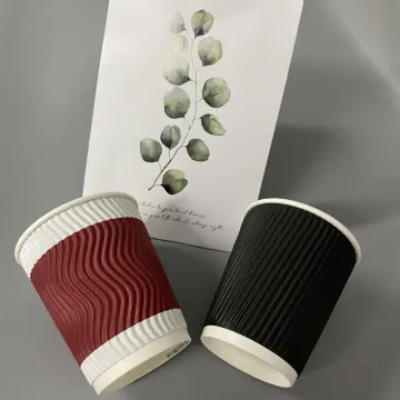 Disposable Coffee Ripple Wall Paper Cups 8oz