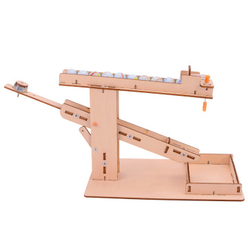 DIY STEM Ball Seesaw: An Educational Toy for School Kids Assembling Wooden Puzzle Kits Exploring Physics Concepts