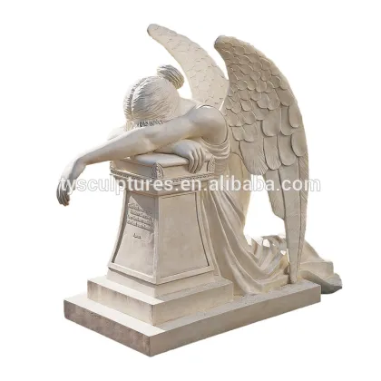 Hand carved stone angel goddess tombstone angel headstone monument