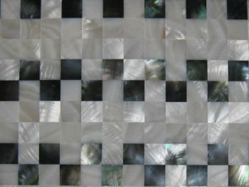 Mixed mother of pearl shell mosaic wall tile wall panel Black & freshwater MOP