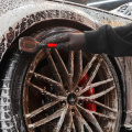 SGCB Cepillo de neumáticos Premium Auto Detailing Cepillo de lavado de autos para limpieza Neumático Ergonómico Grip con mango largo Durable PBT Btistles