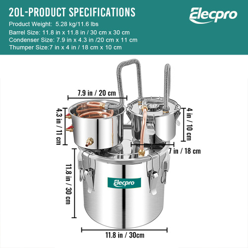 China Home Use Moonshine Still Double Keg Factory