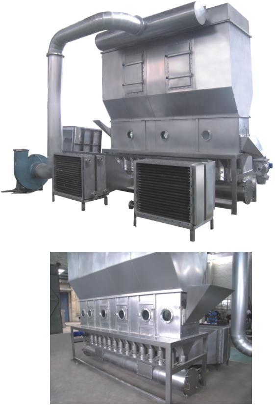 Horizontal Fluidizing Dryer used in barium bromide