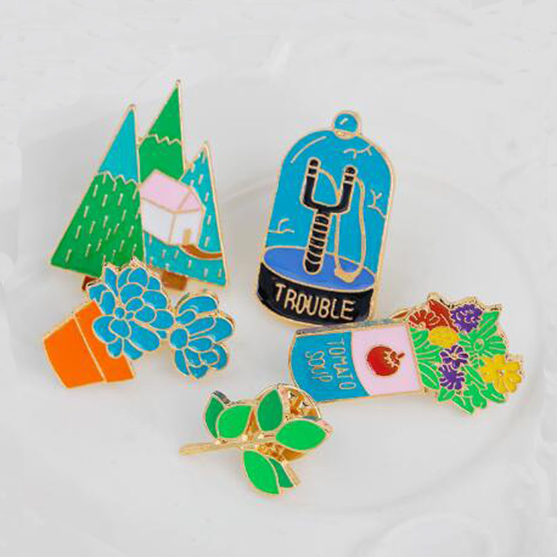 Flowers Metal Soft Enamel Lapel Pin