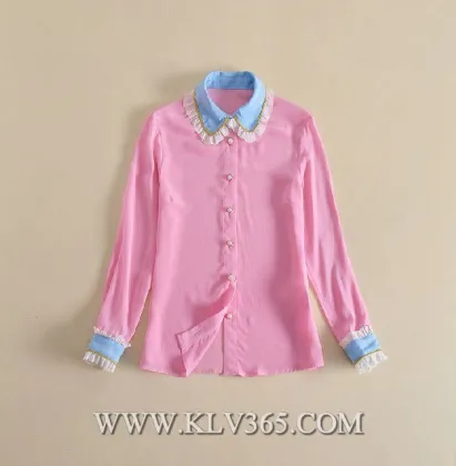 Fashiom Lady Silk Pink Shirts