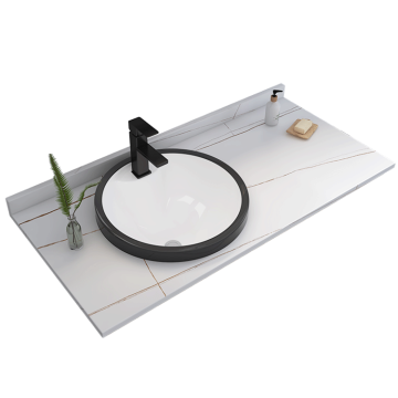 Sintered Stone Bathroom Vanity Set: Sink Cabinet and Wall Cabinet for Bathroom Sink