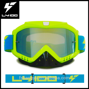 Ly 100 Fluro Green Frame Motocross Goggle mit Tränenbildern