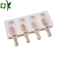 Acuan Aiskrim Silicone 4 Cavity Oval Shape