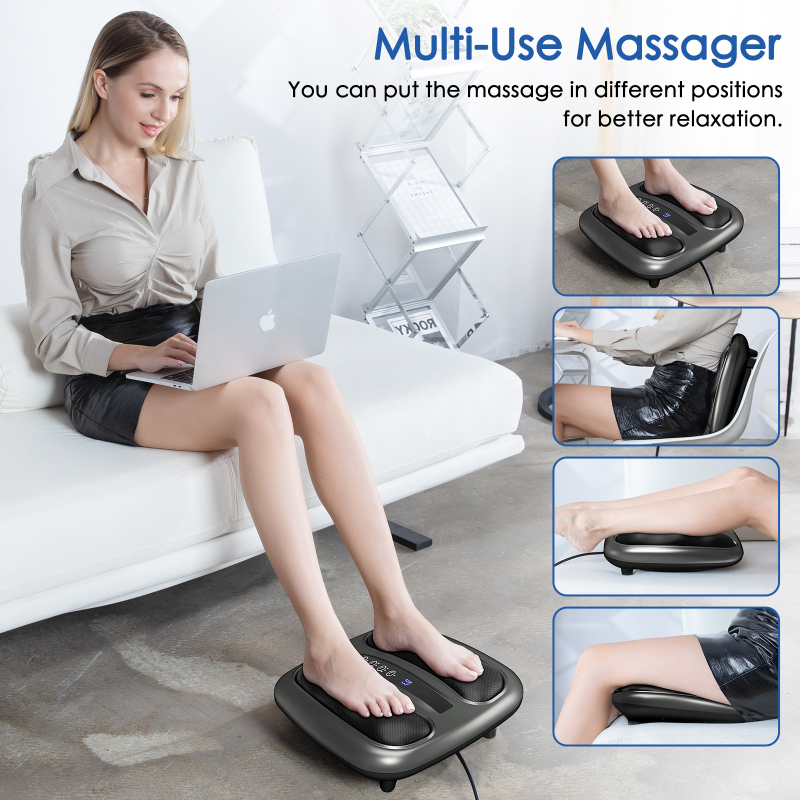 Soothing heating foot deep massager