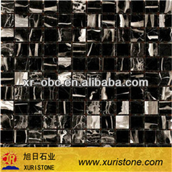 black marble mix mosaic flooring tiles