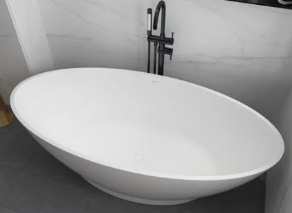 5' Freestanding Tub Matte Acrylic Bath Tub Bathroom