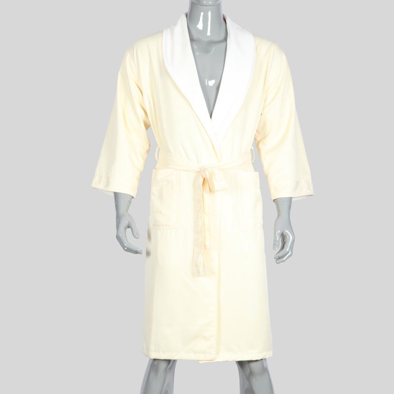 Customized Luxury Double Layer Soft Microfiber Bathrobe