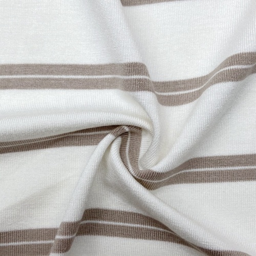 Yarn Dyed Stripe Rayon Stretch Single Jersey Fabric