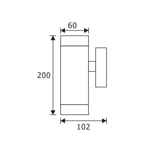 LEDER Stainless Steel Modern 3W Outdoor Wall Light