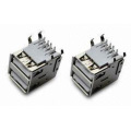 USB A Type Receptacle Triple Stack Angle DIP13.14mm