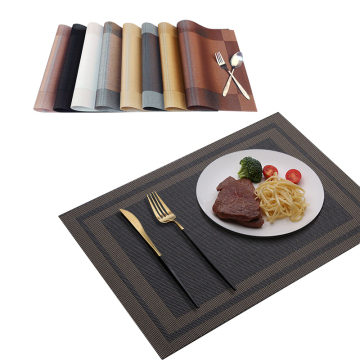 PVC Waterproof Non-Slip Heat-Resistant Food Serving Rattan Placemats