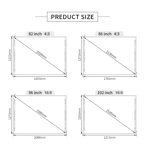 high precision 96 Inch Interactive Whiteboard for School