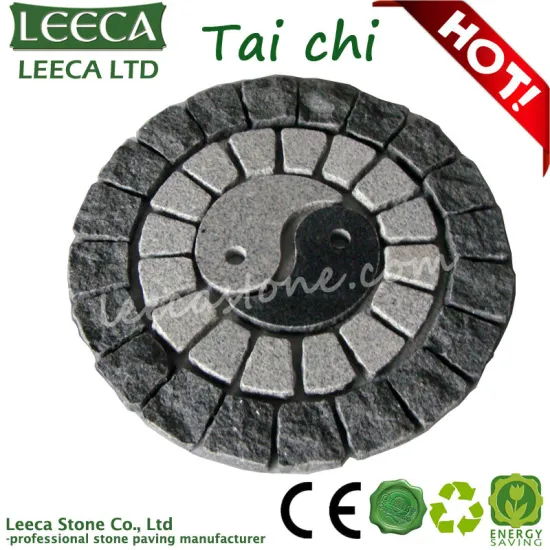 Tai ji pattern granite paving stone