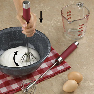 Stainless steel Push-Down rotary whisk