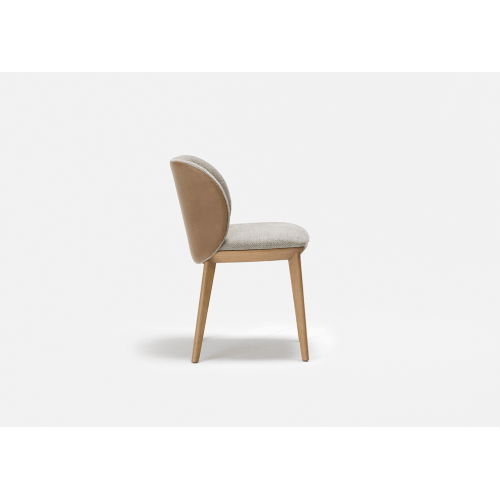 Wood Leg Dining Chair with Soft Padded Seat