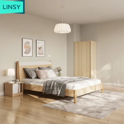 Linsy Indoor Wood Bedroom Furniture Sets - Wood Platform Bed Sets