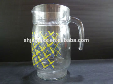 drinking glass pot with fancy printing