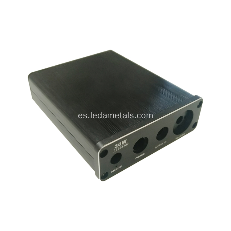 Extrusión de aluminio de amplificador de audio cepillado personalizado