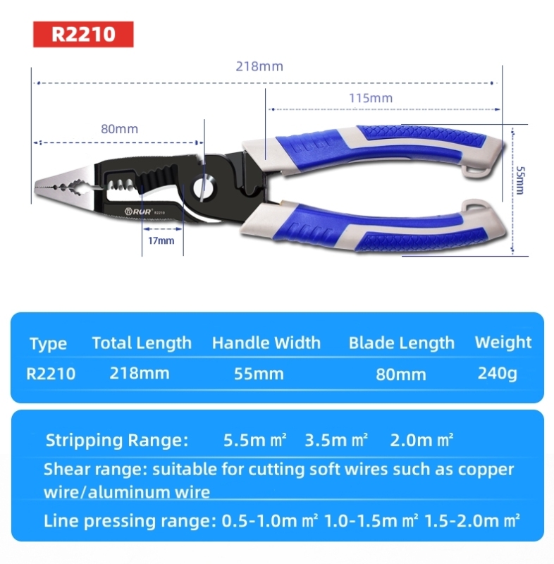 8 inch 9 inch  professional electrician needle nose plier wire twist stripping pliers multifunction repair tool pliers