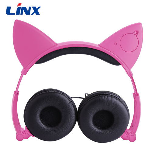 Grosir Headphone Telinga Kucing berwarna-warni dengan Lampu LED